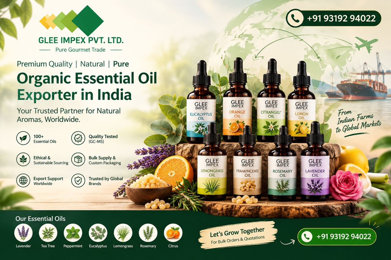 Mumbai, General, Organic Essential Oil Exporter In India &ndash; Glee Impex