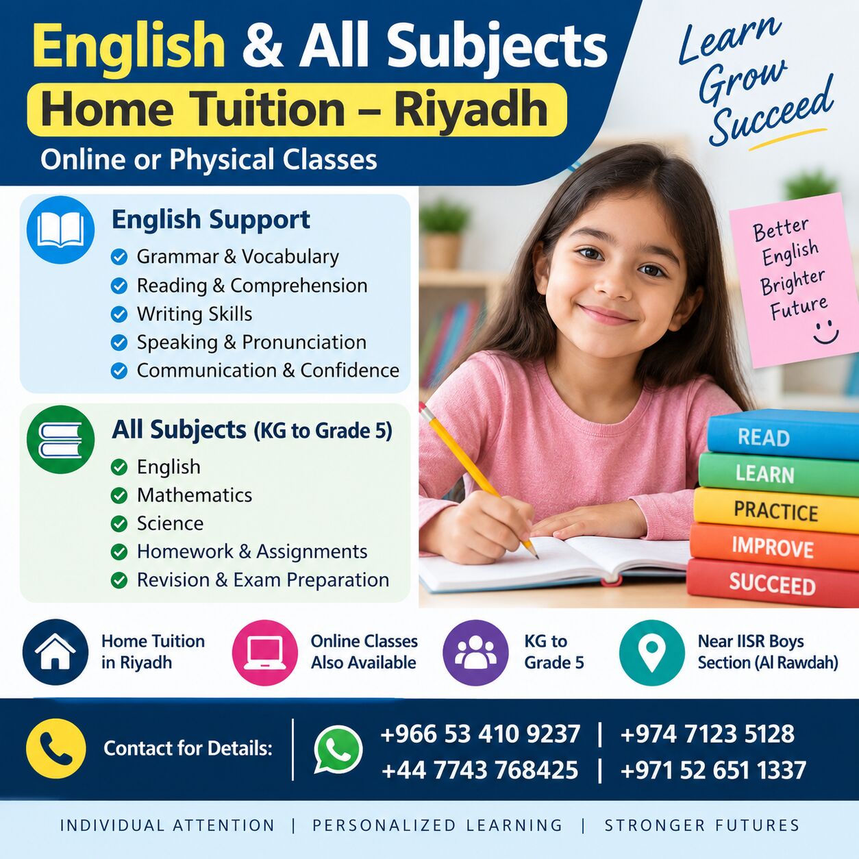 Al Rawdah, Language Exchange, English Speaking, Grammar & All Subjects Home Tuition &ndash; Riyadh