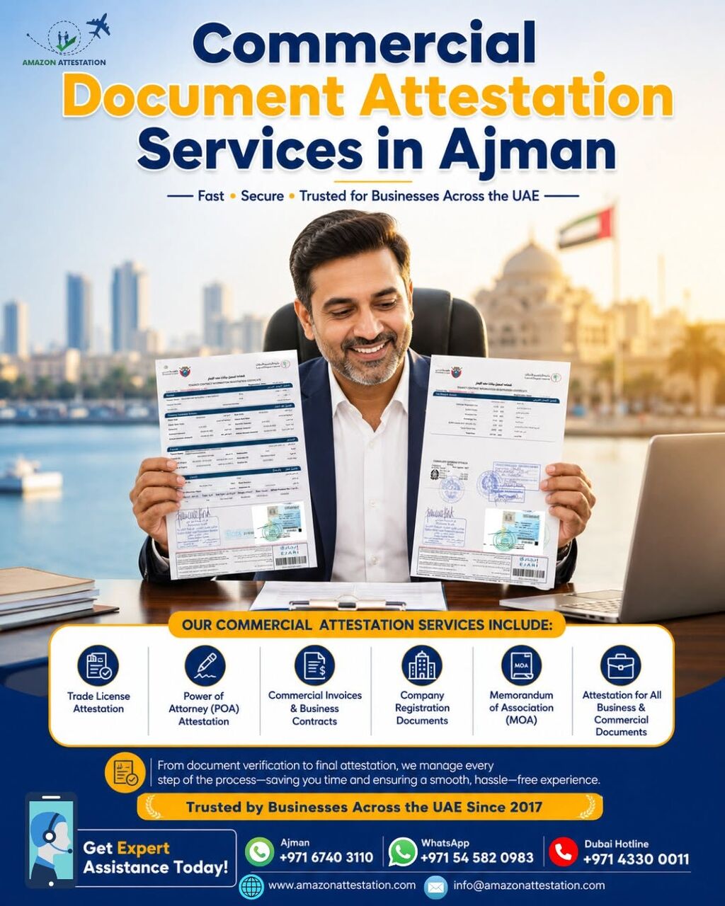 Ajman, Legal, Commercial Document Attestation Done Right In Ajman