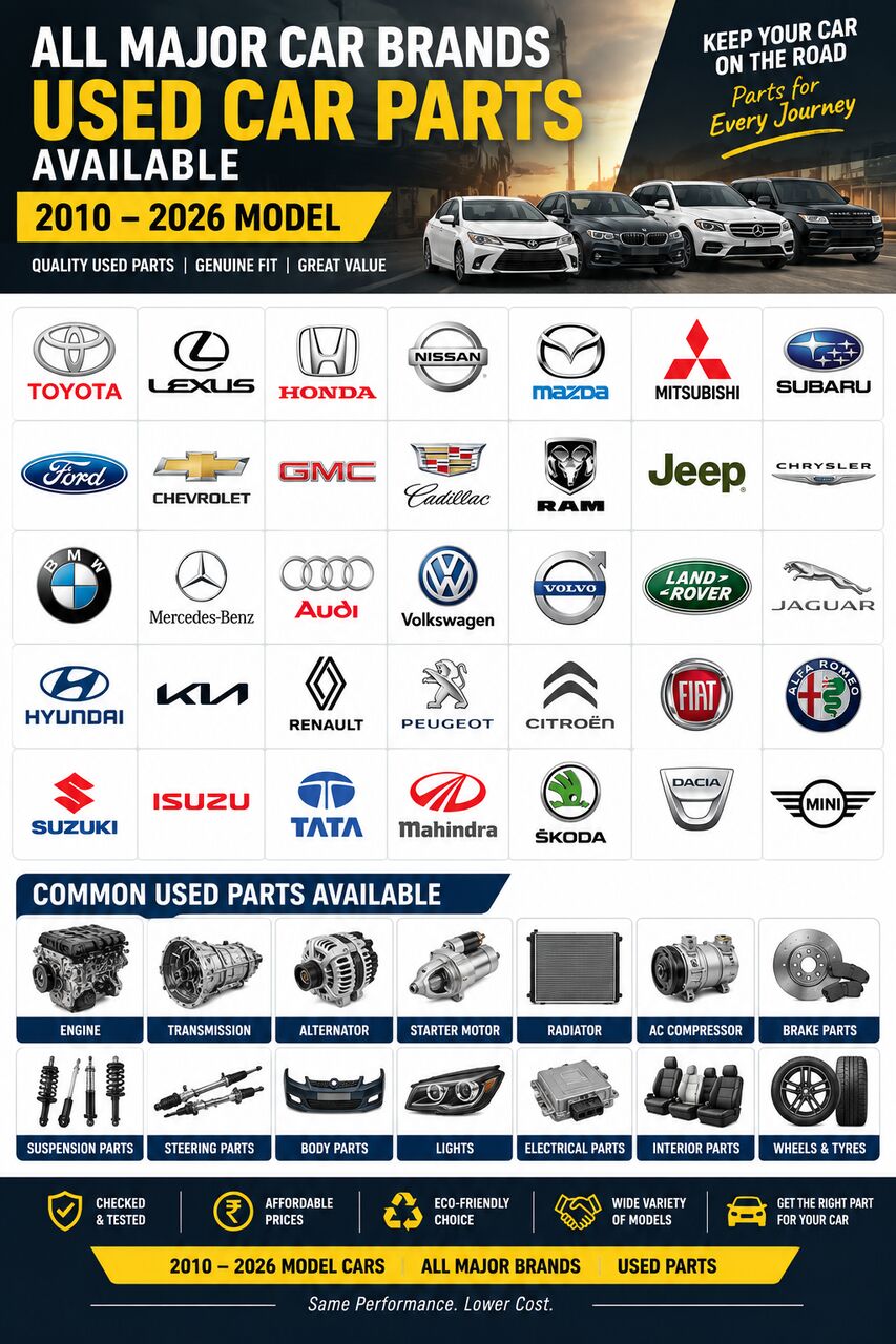 Dammam, Auto Parts, SAR 900,  QUALITY USED CAR PARTS &mdash; FOR EVERY CAR, EVERY MODEL AFFORDABLE PRICE ORDER AND WE DELIVER.