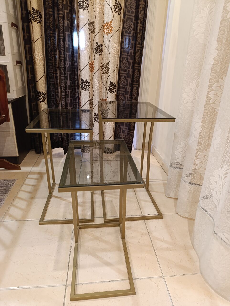 Jeddah, Household Items, SAR 80,  Coffee Table Set, Steel Frame, Glass Top
