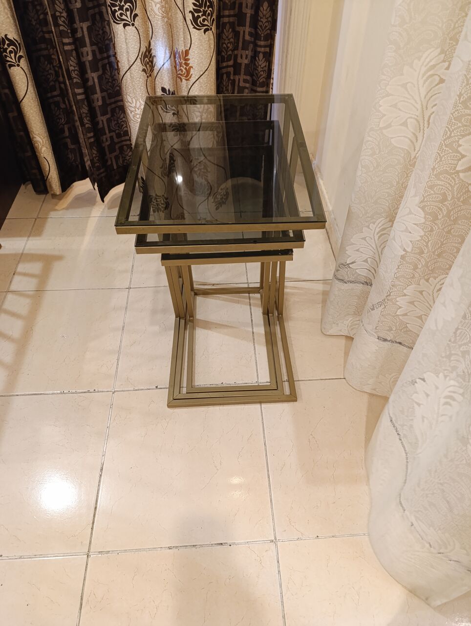 Jeddah, Household Items, SAR 80,  Coffee Table Set, Steel Frame, Glass Top