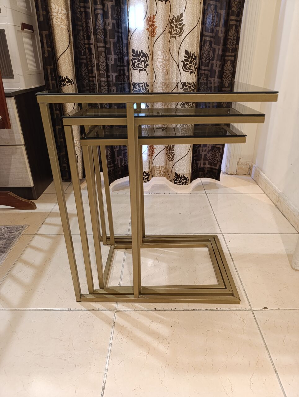 Jeddah, Household Items, SAR 80,  Coffee Table Set, Steel Frame, Glass Top