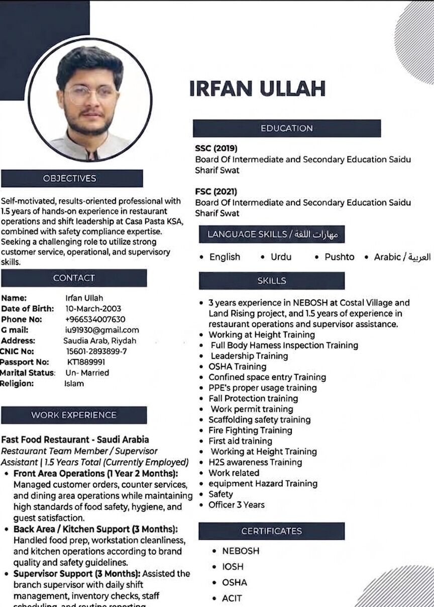 Riyadh, Job Seekers, Fast Food Restaurant