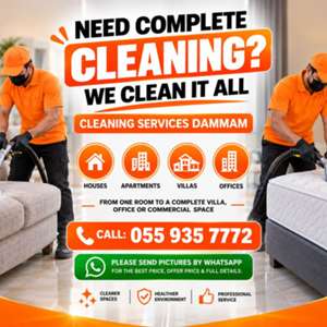 🟧🟧NEED COMPLETE CLEANING? WE CLEAN IT ALL🟧–CLEANING SERVICES DAMMAM–055 935 7772🟧🟧