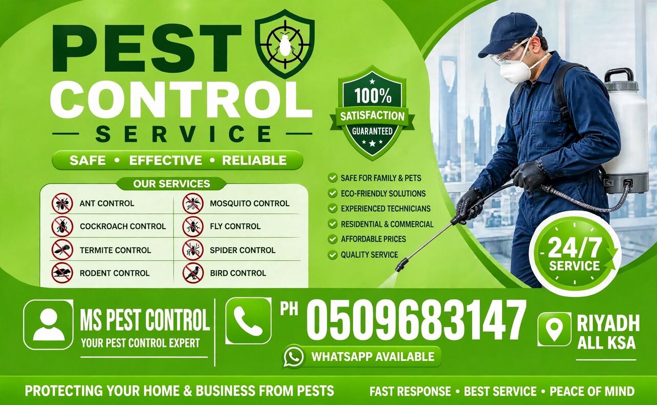 Al Arid, Pest Control, MS PEST CONTROL✅ COCKROACH🪳SPRAYS (⁠✧WITH⁠✧⁠) BED BUGS💚 SOLUTION