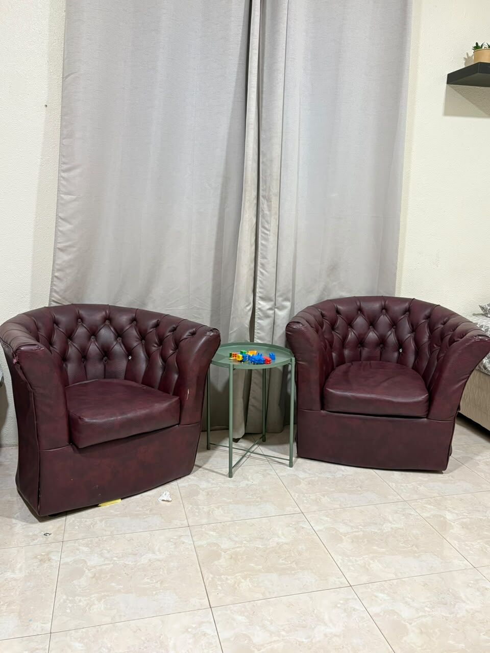 Riyadh, Furniture, SAR 900,  2 Single Bed With Spring Matress + 2 Armchairs Single Sofa