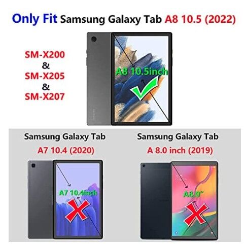Al Sulaymaniyyah, Tablet Computers, AVAWO Kids Case For Samsung Galaxy Tab A8 10.5 2022 (SM-X200/X205/X207), With Strap, Black