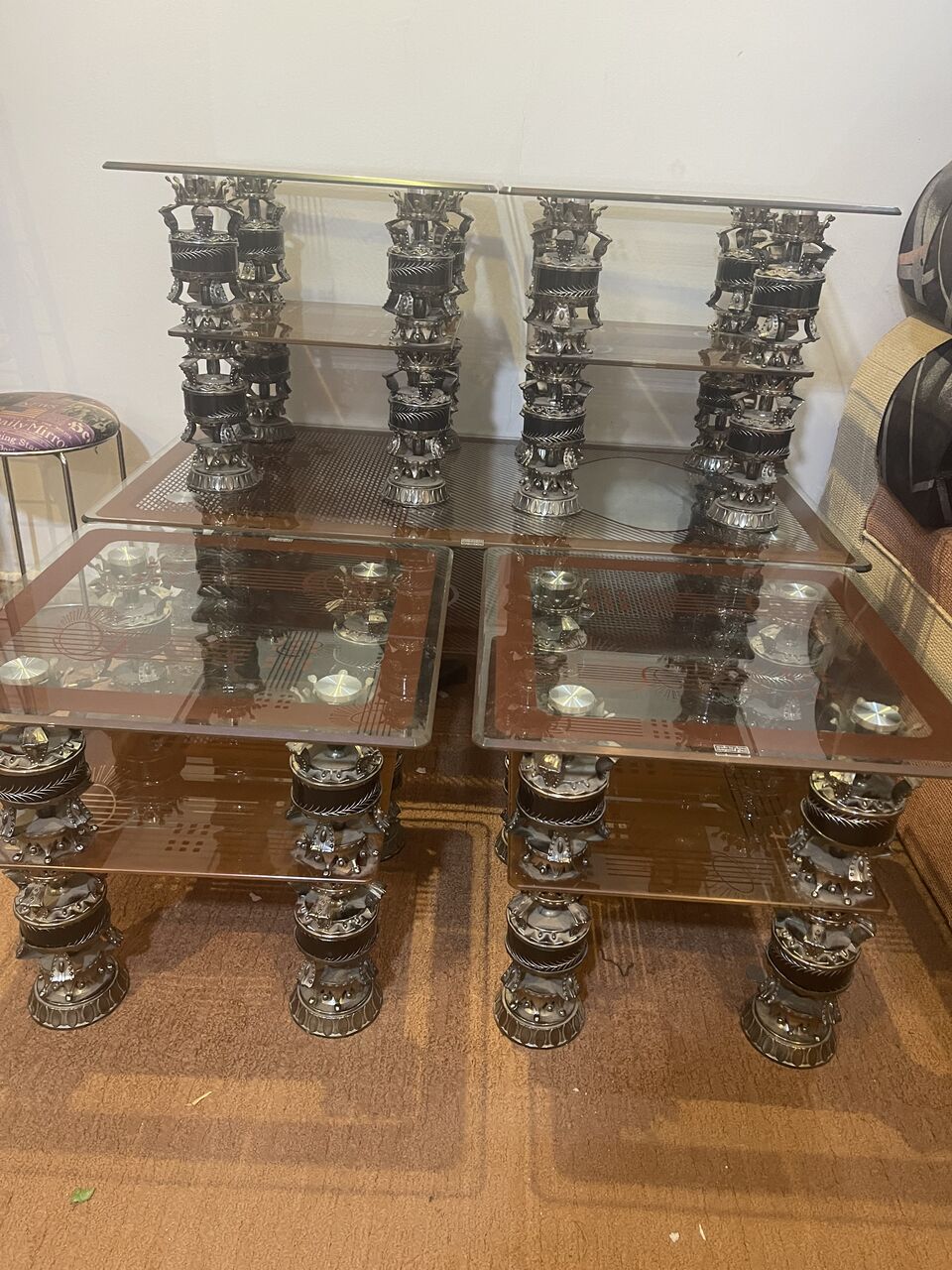 Dammam, Furniture, SAR 1200,  Kitchen Cabinets And Glass Center Table With Side 4 Tabels