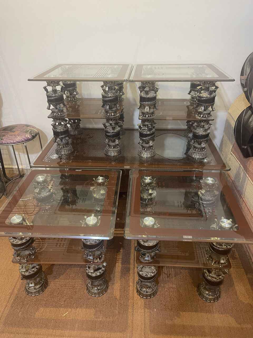 Dammam, Furniture, SAR 1200,  Kitchen Cabinets And Glass Center Table With Side 4 Tabels