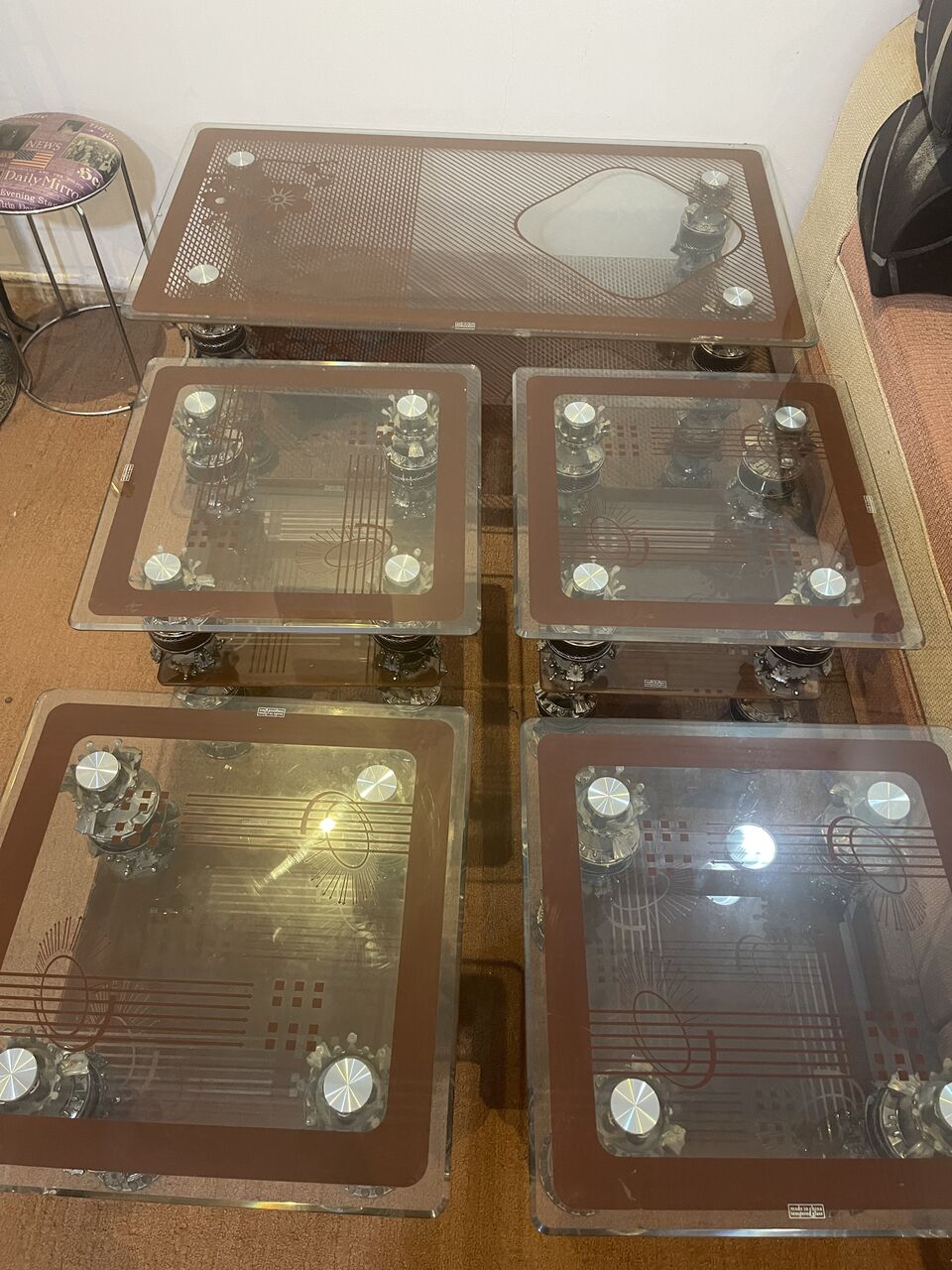 Dammam, Furniture, SAR 1200,  Kitchen Cabinets And Glass Center Table With Side 4 Tabels