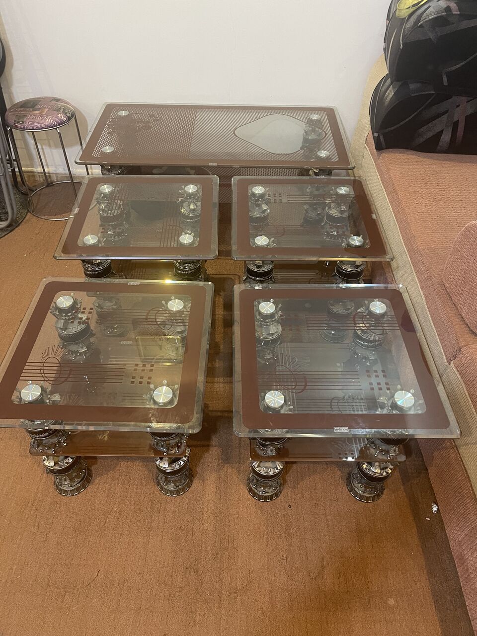Dammam, Furniture, SAR 1200,  Kitchen Cabinets And Glass Center Table With Side 4 Tabels