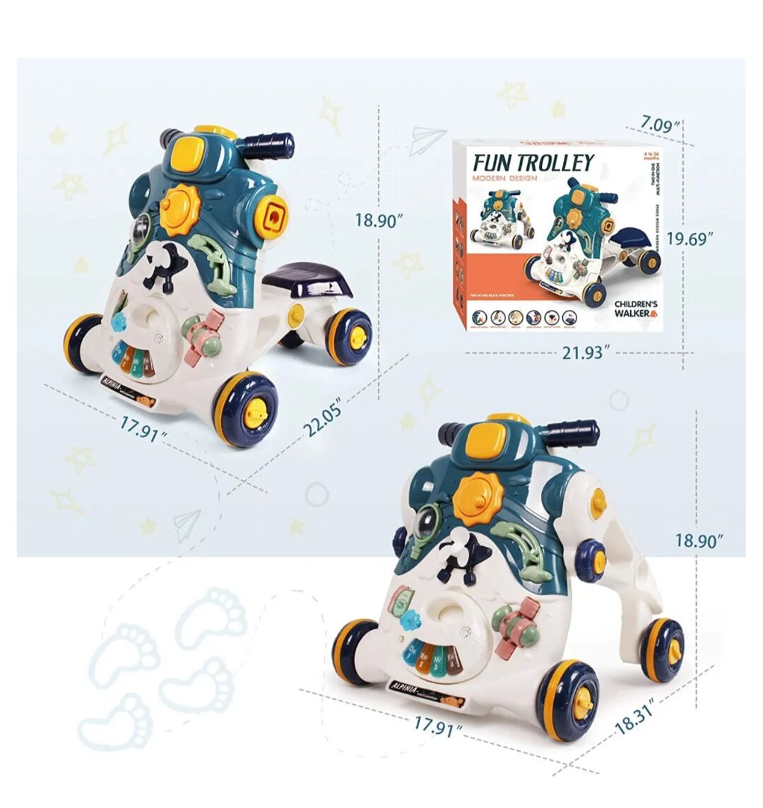Riyadh, Baby & Kid Stuff, SAR 145,  Slightly Negotiable Baby Fun Trolley 3 In 1 Walker. Strong Quality