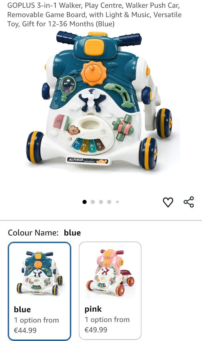 Riyadh, Baby & Kid Stuff, SAR 145,  Slightly Negotiable Baby Fun Trolley 3 In 1 Walker. Strong Quality