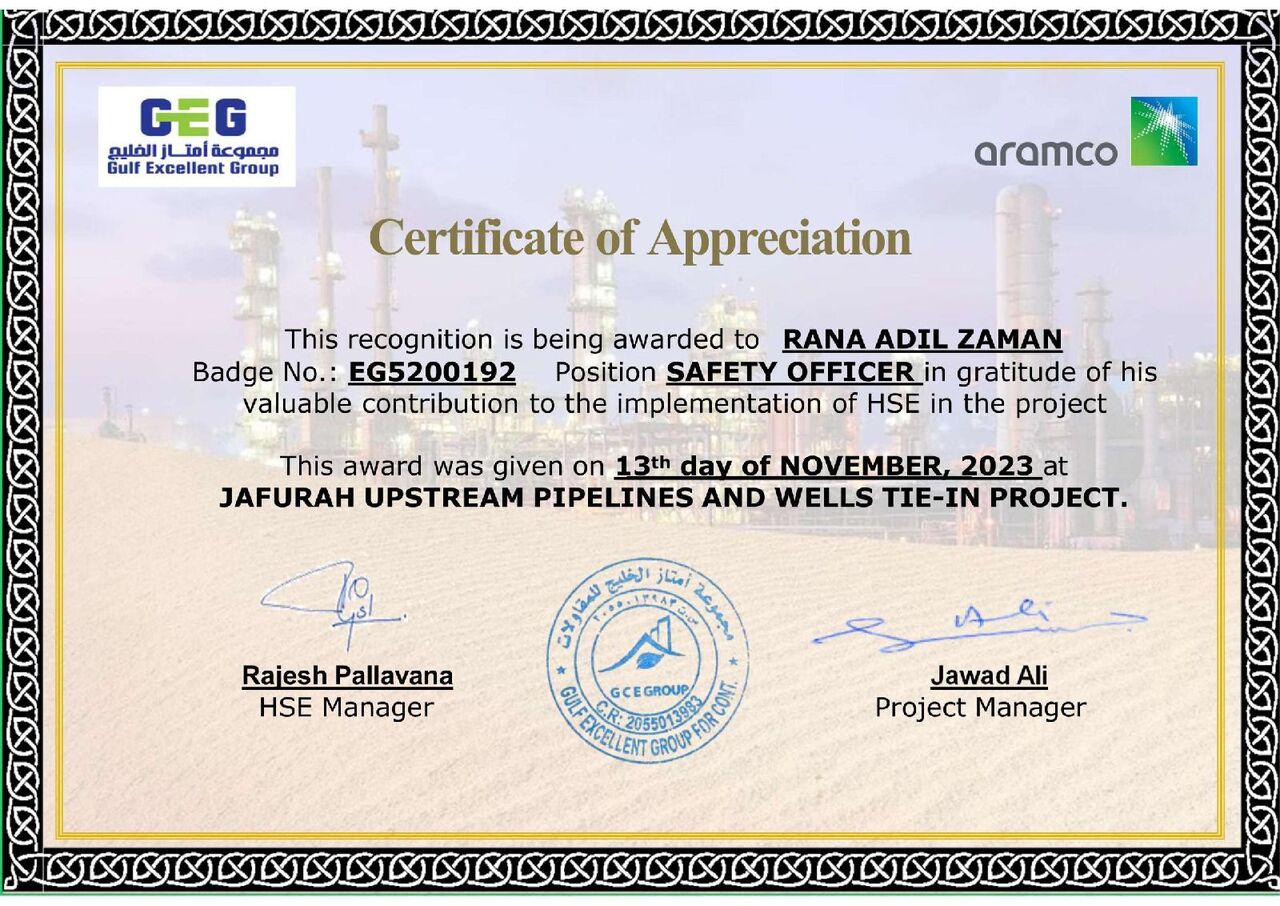 Jubail, Job Seekers, HSE OFFICER