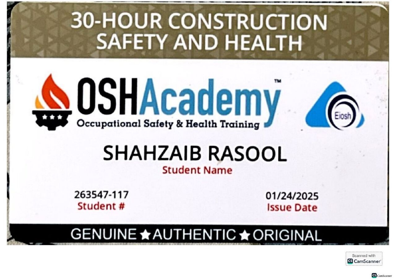 Jubail Industrial City, Job Seekers, Safety Officer ,Work Permit Reciever