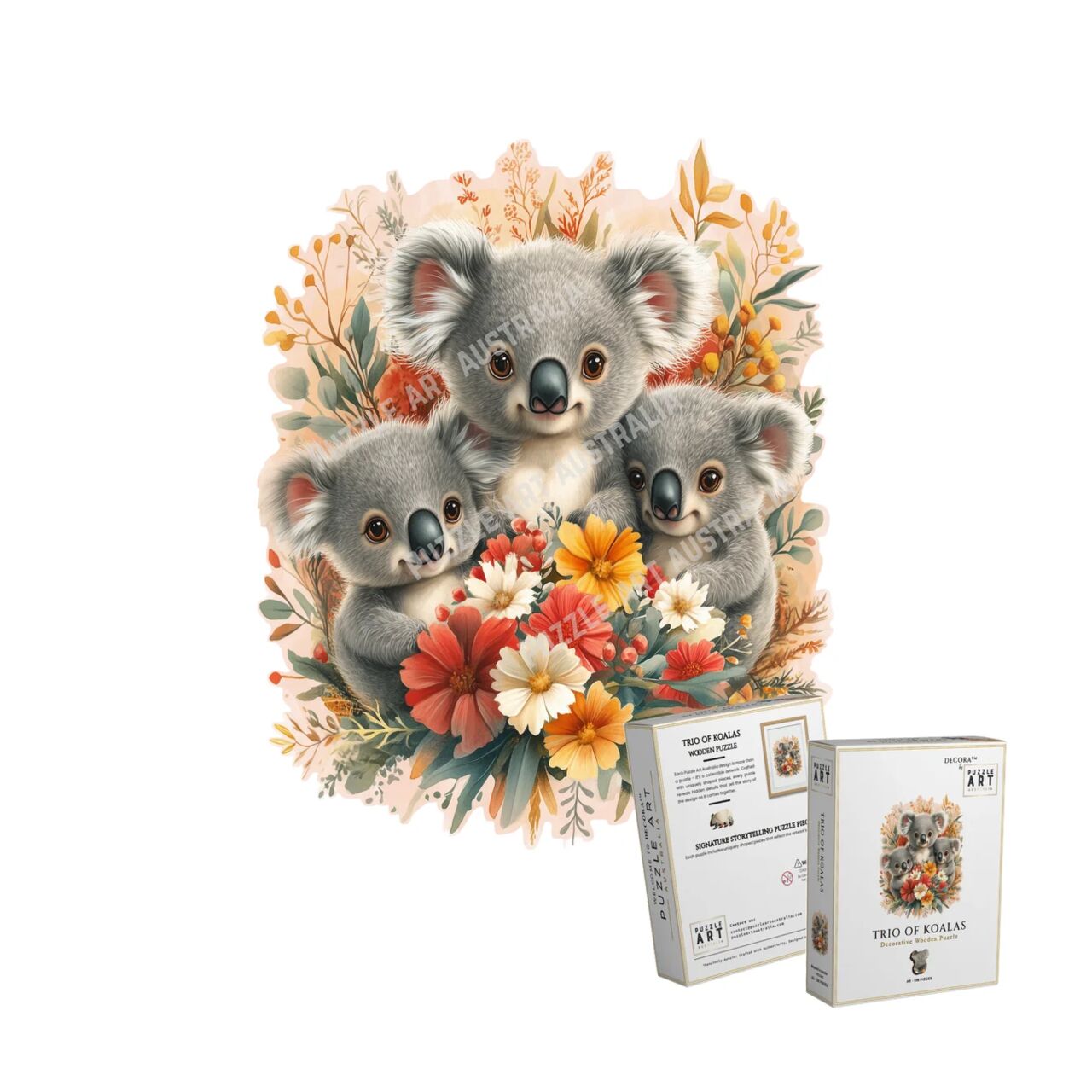 Sydney, Baby & Kid Stuff, AUD 55,  Trio Of Koalas Wooden Puzzle - Puzzle Art Australia