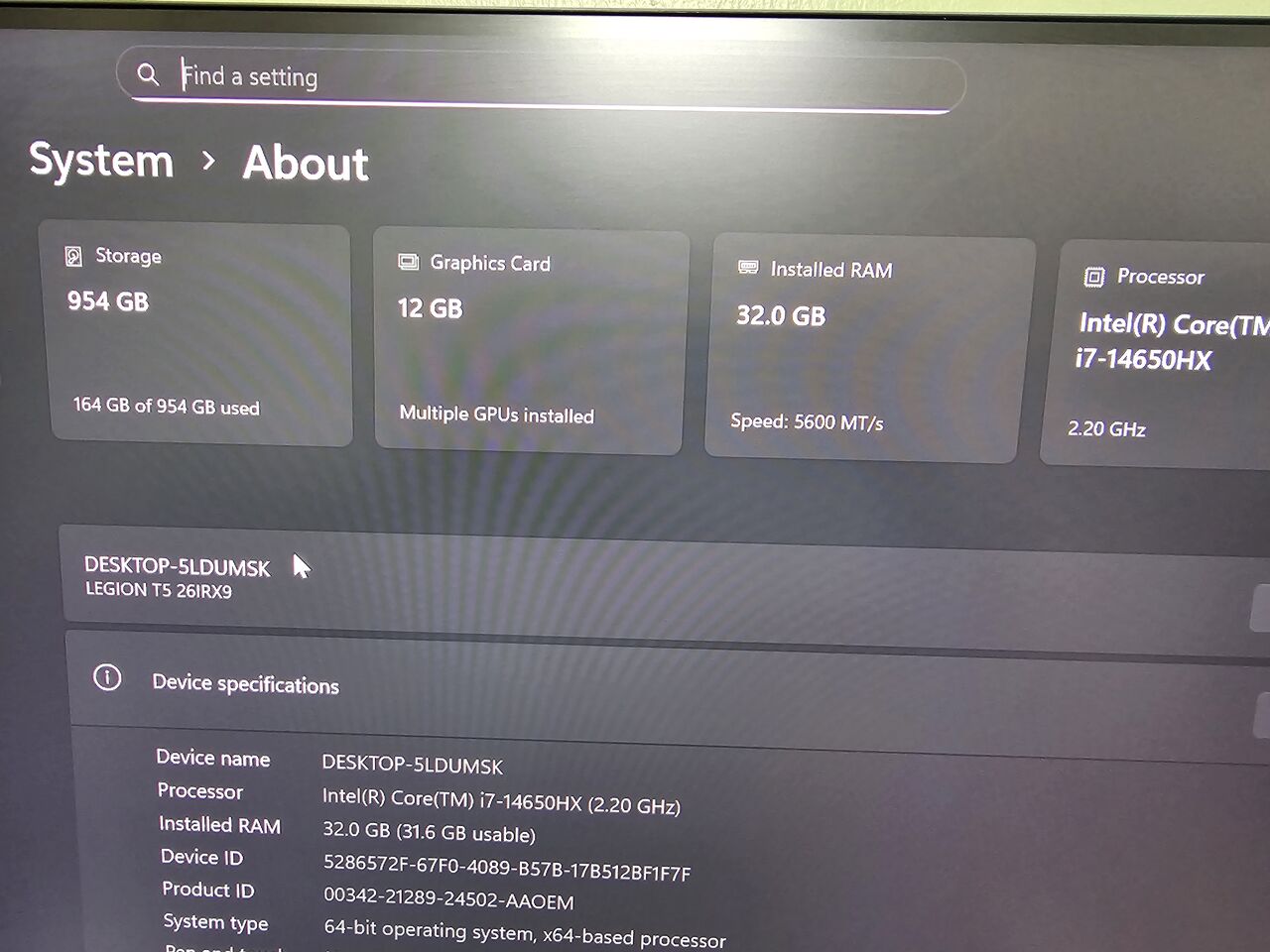 Al Rehab, Computers, SAR 5500,  Lenovo Legion T5 4070 Super