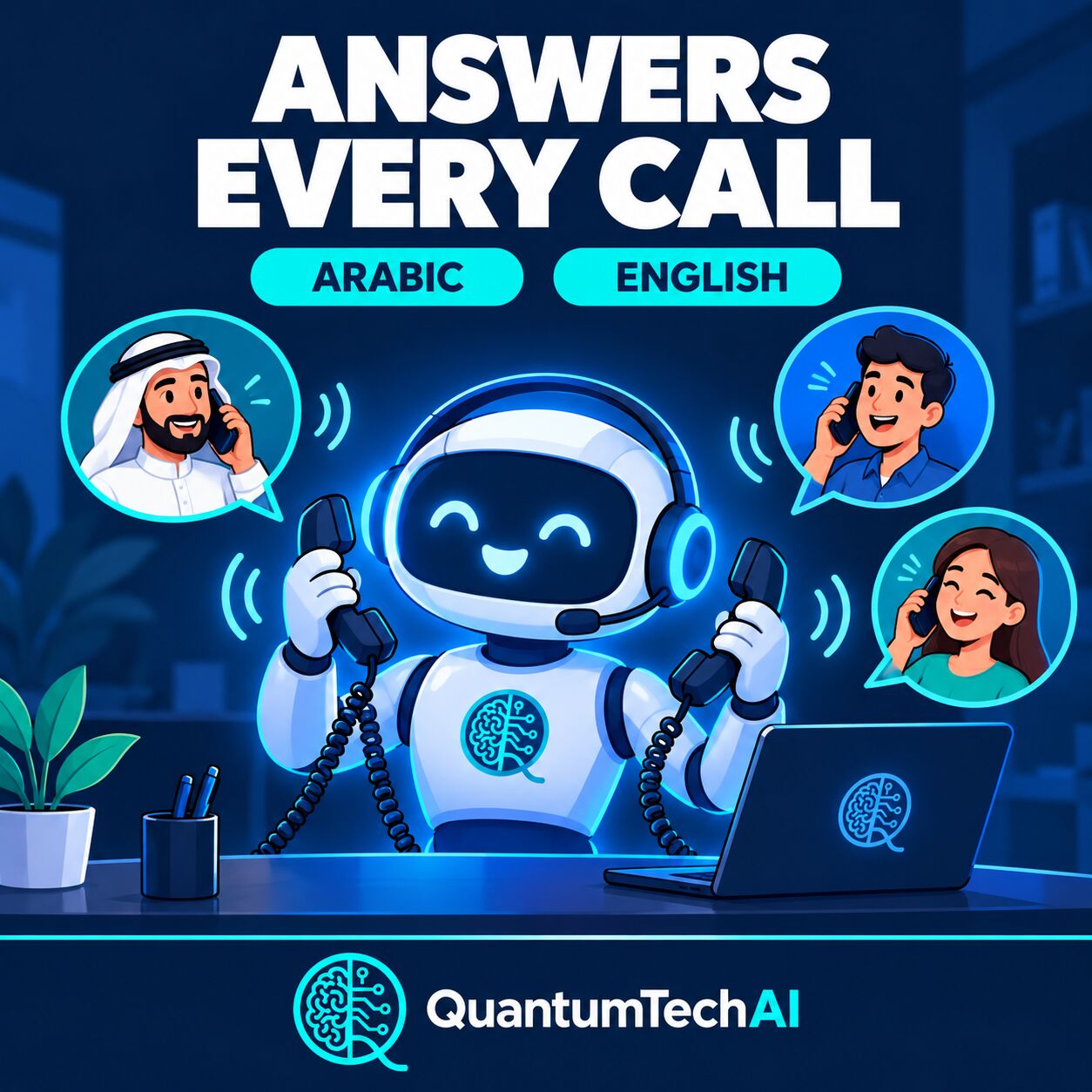 Riyadh, Software Development, AI Voice Agent That Answers Your Phone In Arabic And English,or Any Language 24/7
