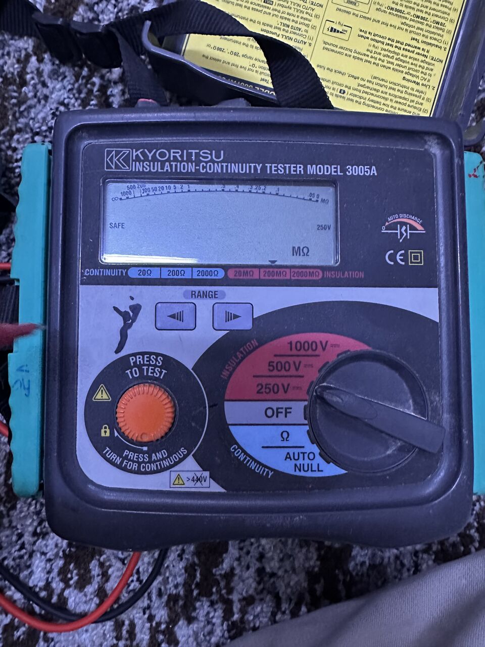 Riyadh, Industrial Machinery, SAR 1000,  Insulator Resistance Tester For Sale
