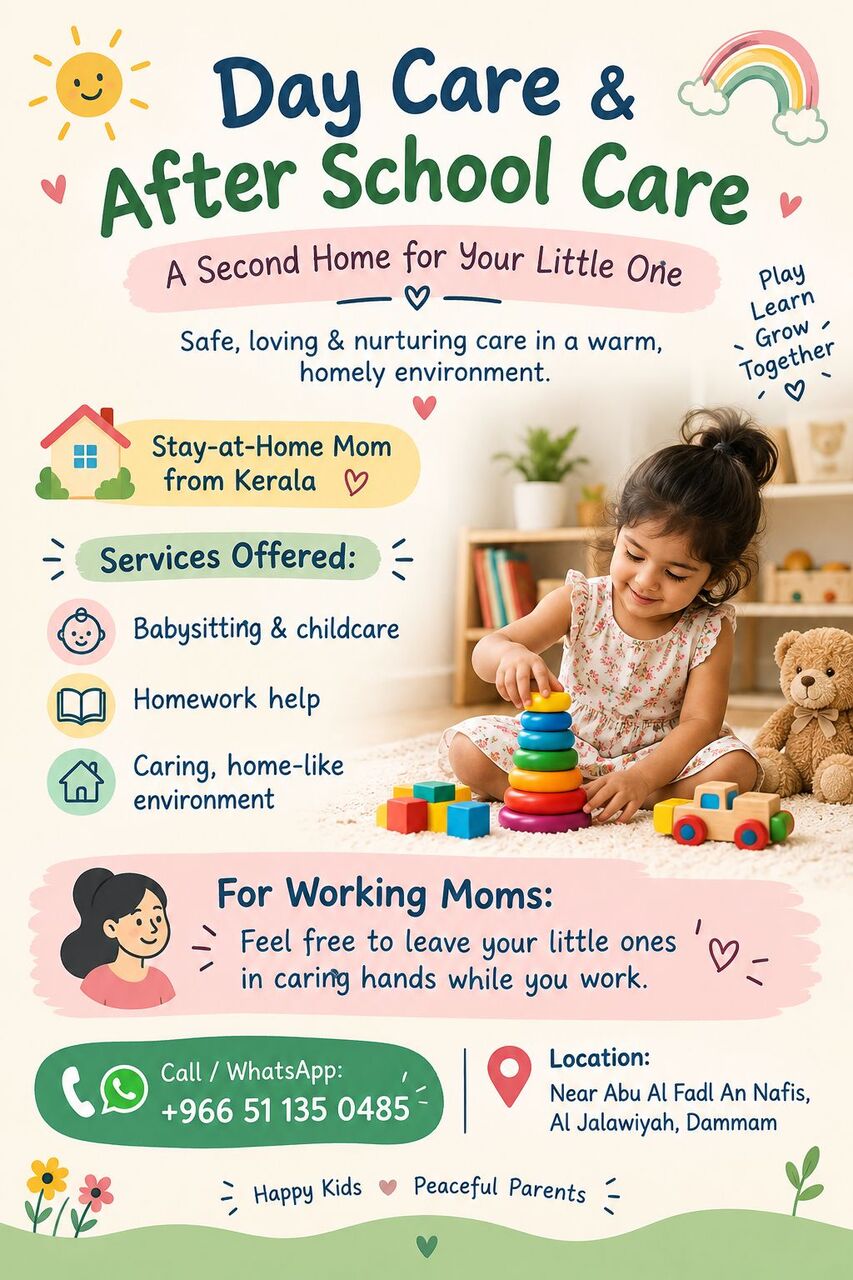 Al Jalawiyah, Daycare, Day Care & After School Care