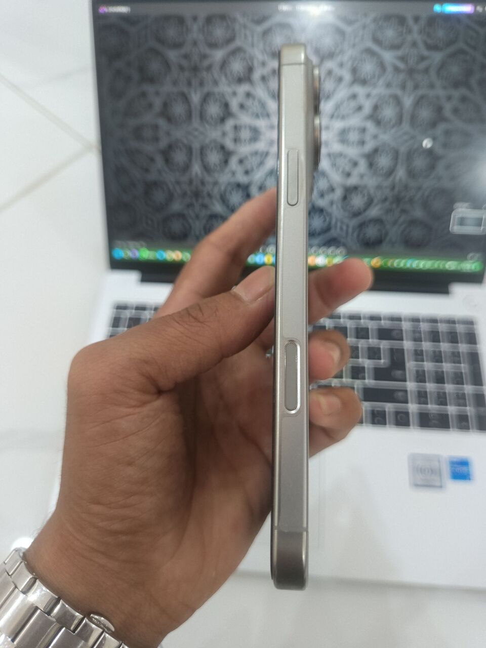 Al Malaz, Electronics, SAR 3650,  IPhone 16 Pro Max 256GB Natural Titanium (97% BH) - Zero Scratch - Full Box