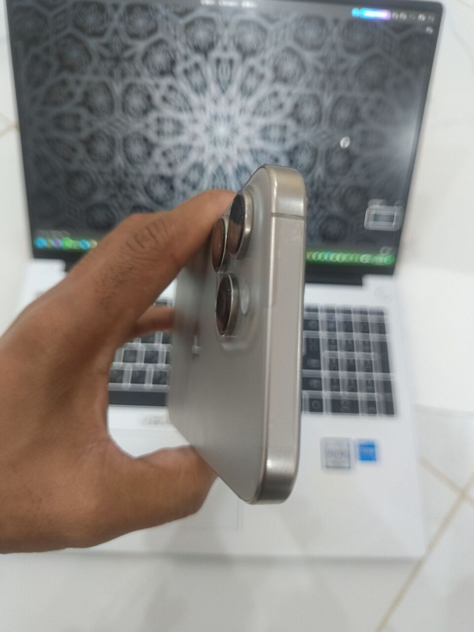 Al Malaz, Electronics, SAR 3650,  IPhone 16 Pro Max 256GB Natural Titanium (97% BH) - Zero Scratch - Full Box