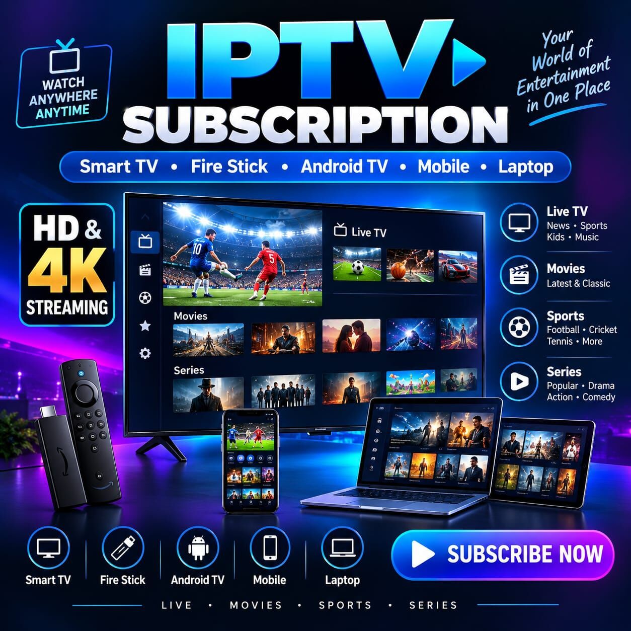 Riyadh, Job Seekers, IPTV4KSky⚡-Entertainment Subscription For Smart-TV, Firestick, Android-TV, Mobiles, Laptop