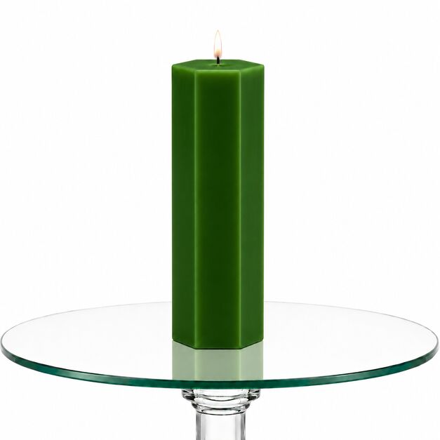 Noida, Household, Green Hexagonal Scented Pillar Candle For Home Décor