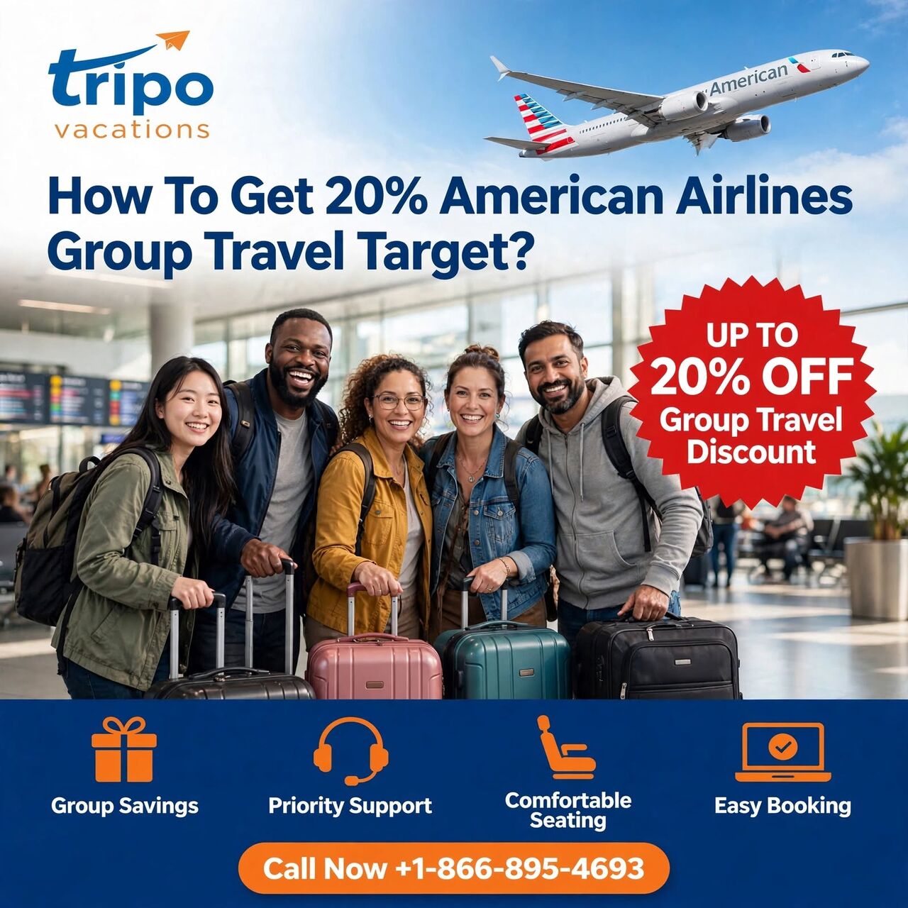 New York, Travel, How To Get 20% American Airlines Group Travel Target?