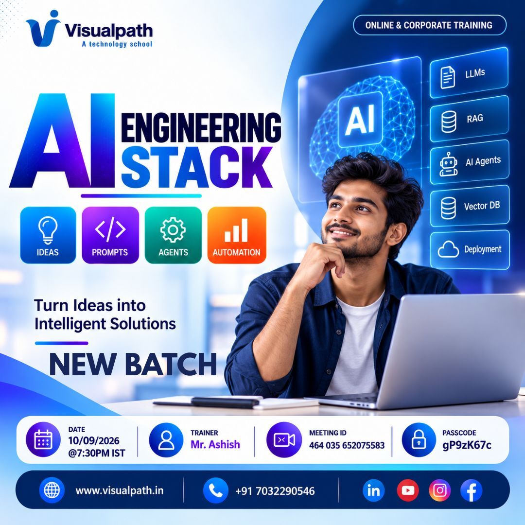 Hyderabad, Education, AI Engineering Stack Online Training | New Batch Starts Soon