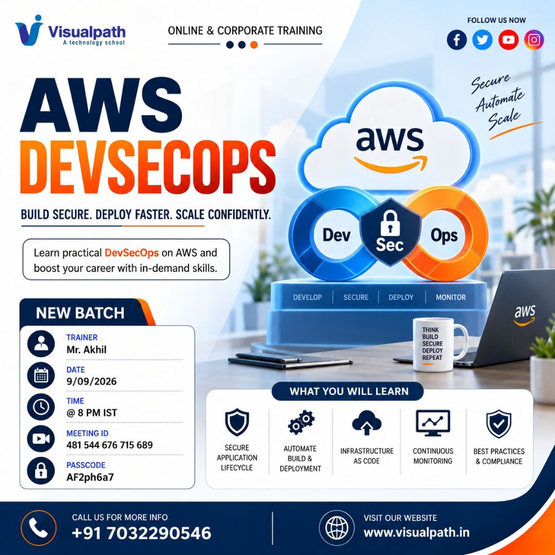 Hyderabad, Education, AWS DevSecOps New Batch | Master Secure Cloud Skills