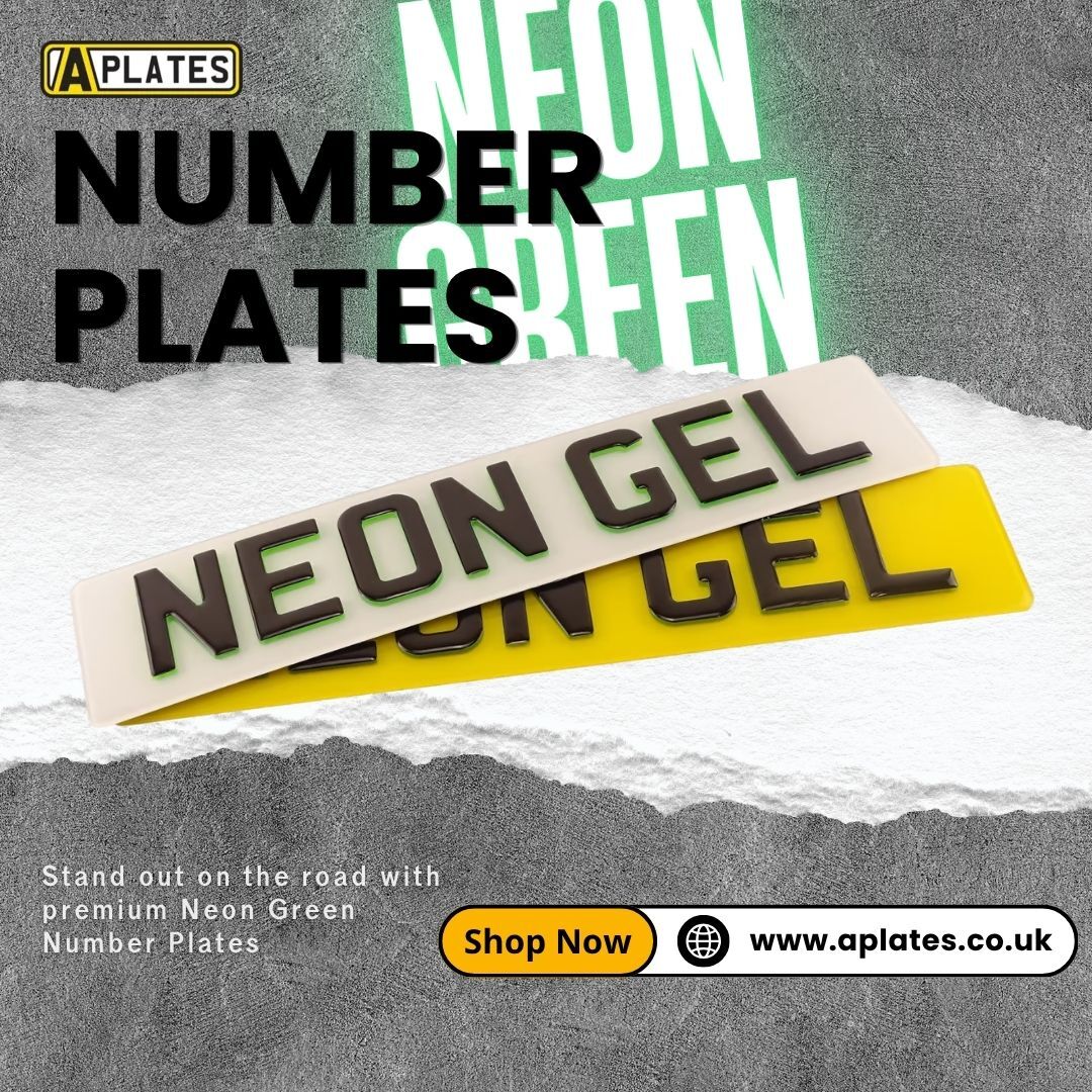 London, Auto Parts, Neon Green Number Plates For A Bold Vehicle Look