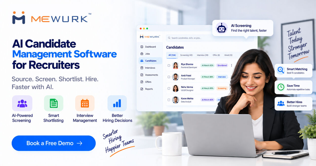 Ahmedabad, Software Development, AI Candidate Management Software For Recruiters | Mewurk Maya AI
