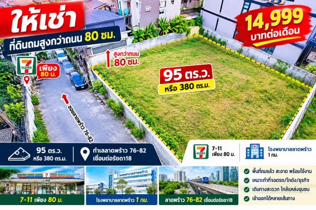 Bangkok, Villas, THB 14998,  95 Sq. Feet,  เชื่อมต่อรัชดา18  7-11 เพียง 80 ม.  รพ.ลาดพร้าว 1