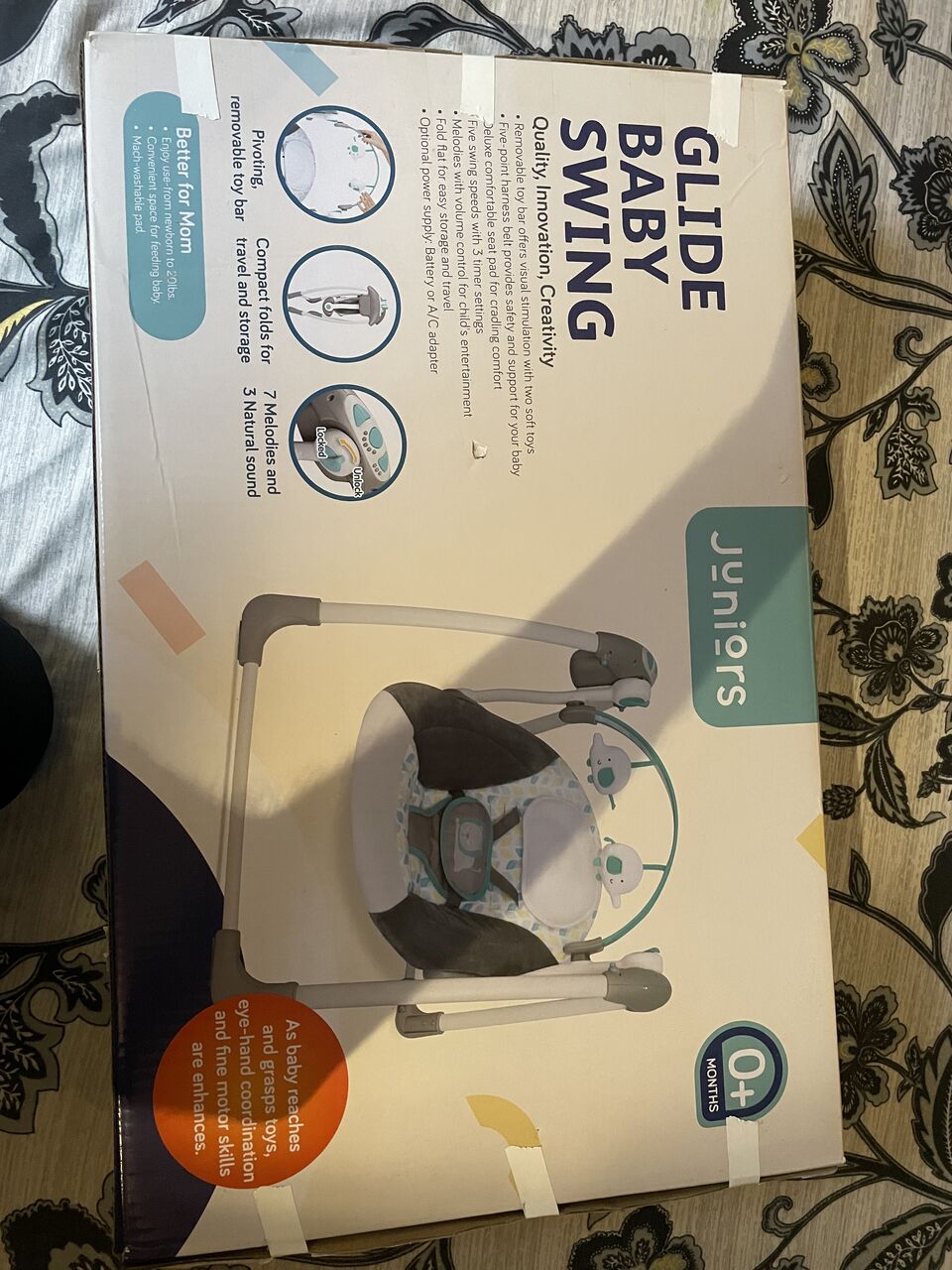 Dhahrat Laban, Baby & Kid Stuff, SAR 195,  Juniors Glide Baby Swing- 195 Sar