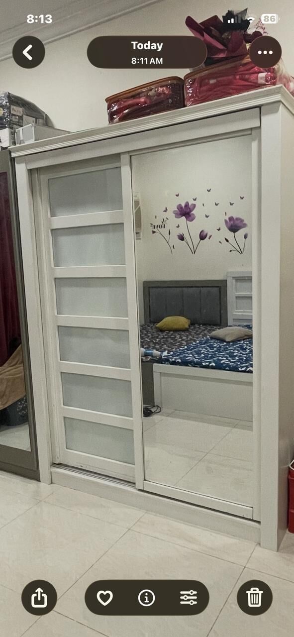 Al Aziziyah, Furniture, SAR 300,  White Color Sliding Door Cupboard