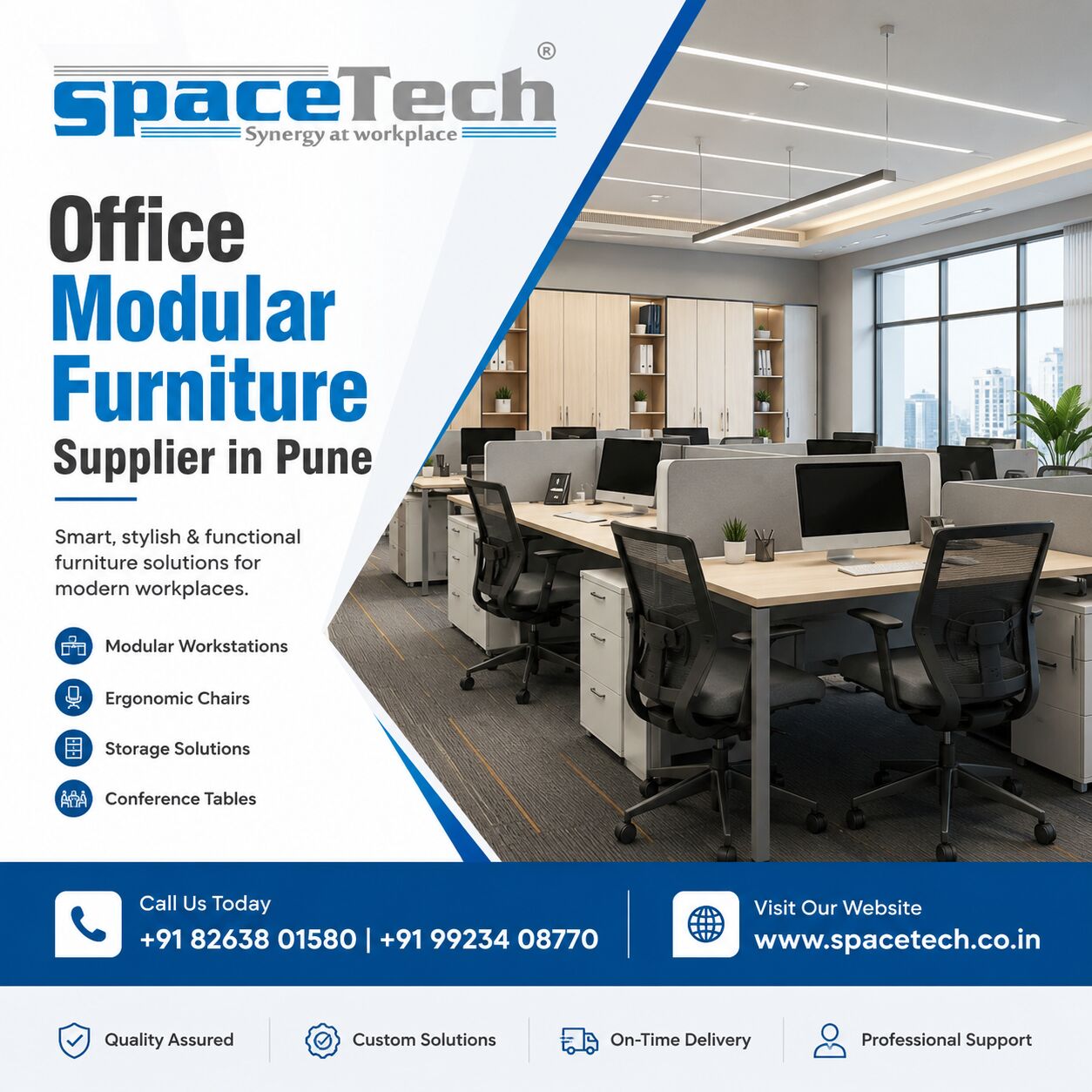 Mumbai, Interior Design, Office Modular Furniture Supplier - SpaceTech Interior Systems Pvt. Ltd.