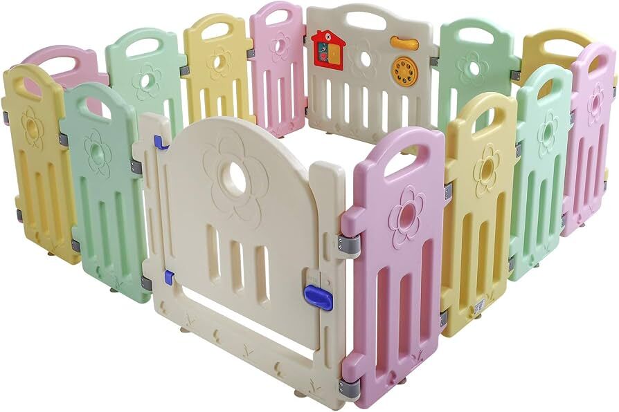 Dhahrat Laban, Baby & Kid Stuff, SAR 300,  Baby-Playpen-Playard-for-Babies-Infants-Toddler-14-Panels-Safety-Kids-Play-Pens-Indoor-Bab