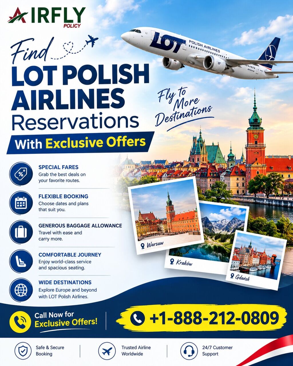 New York, Travel, Find LOT Polish Airlines Reservations With Exclusive Offers