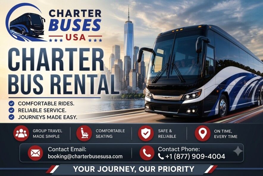 New York, Travel, Book Charter Bus Rental In White Plains For Stress-Free Group Trips