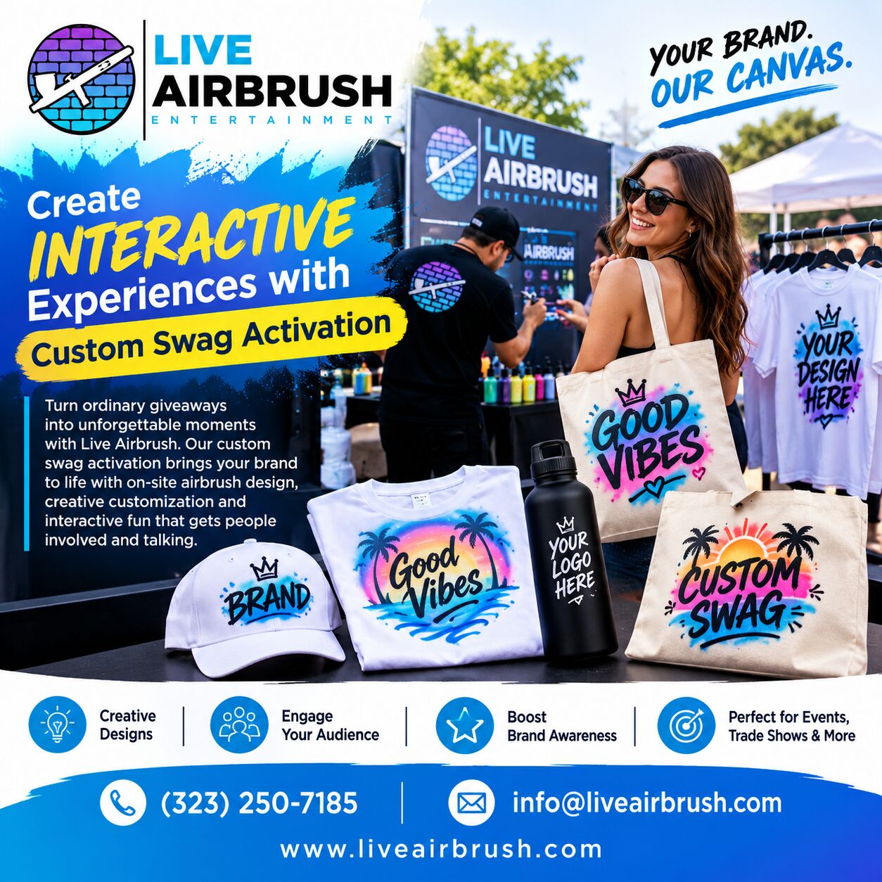 Los Angeles, Clothing & Accessories, USD 100,  Create Interactive Experiences With Custom Swag Activation