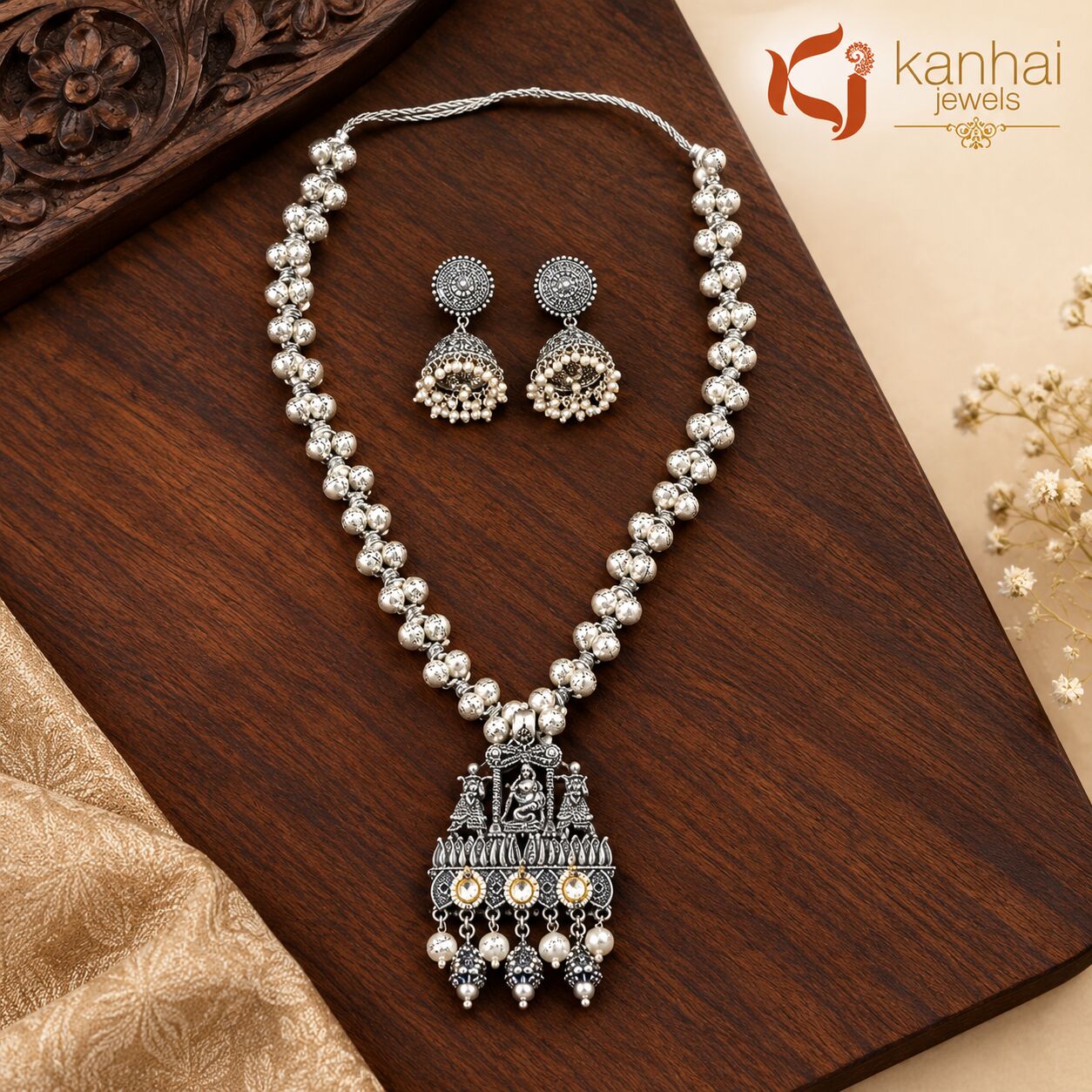 Mumbai, Jewelry, Oxidised Jewellery Pendant Set &ndash; Stylish Traditional Jewellery By Kanhai Jewels