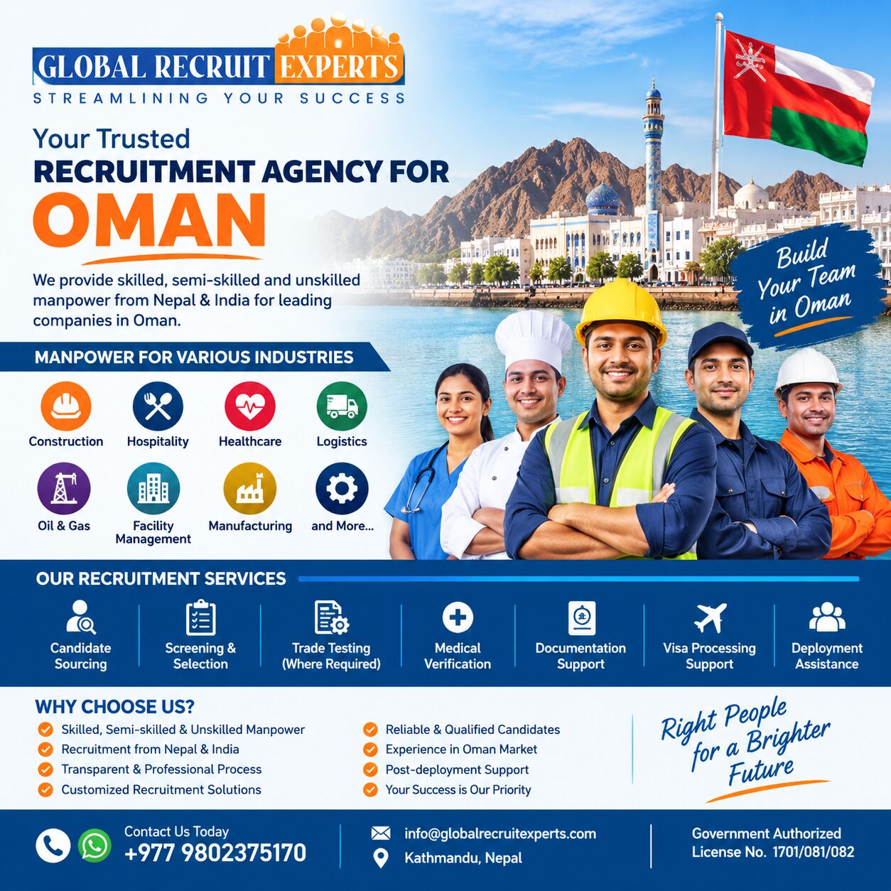 Muscat, Manpower, Recruitment Agency For Oman &ndash; Global Recruit Experts