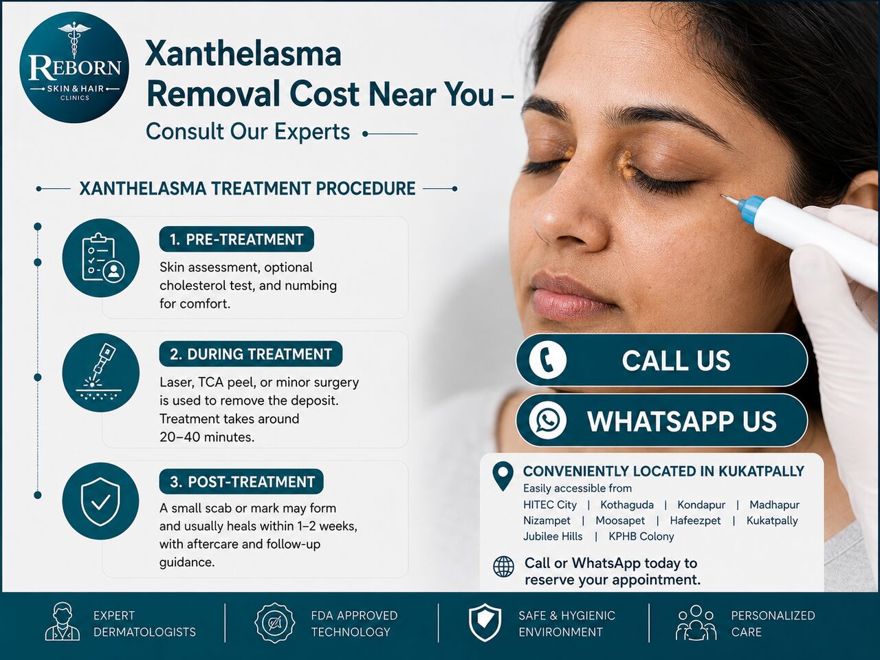 Hyderabad, Health & Beauty Items, INR 2000,  Xanthelasma Treatment Near Malaysian Township, Kukatpally &mdash; Ask About Cost