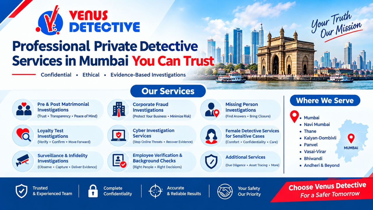 Mumbai, Household Items, Private Detective Agency In Mumbai | Confidential Investigation Services