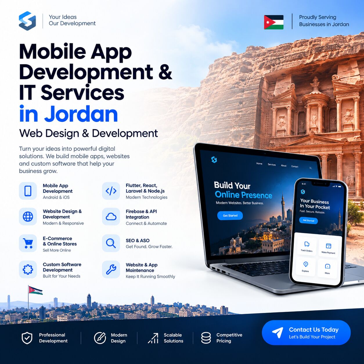 Amman, Web Design & Development, 🚀 Mobile App Development & IT Services In Jordan | Web Design & Development