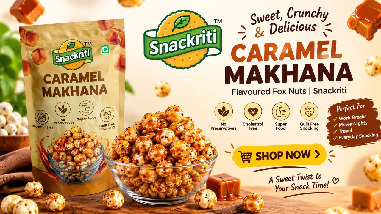 Mumbai, Food & Drink, Caramel Makhana &ndash; Sweet & Crunchy Flavoured Fox Nuts | Snackriti