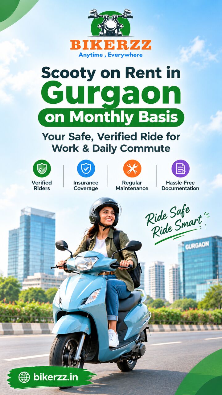 Gurgaon, Automotive, Scooty On Rent In Gurgaon Monthly | Safe & Affordable Rental