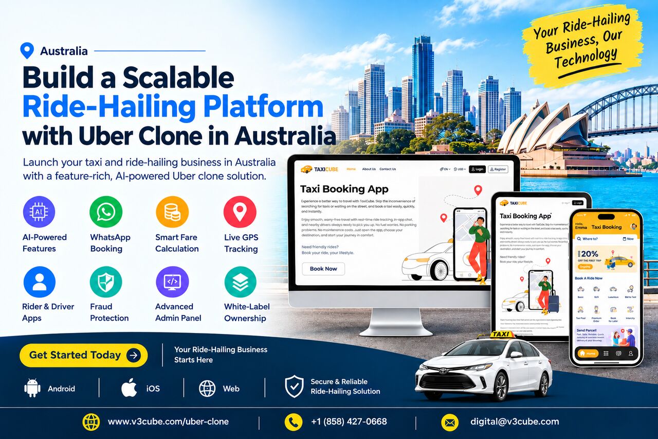 Sydney, Mobile Apps, Build A Scalable Ride-Hailing Platform With Uber Clone In Australia